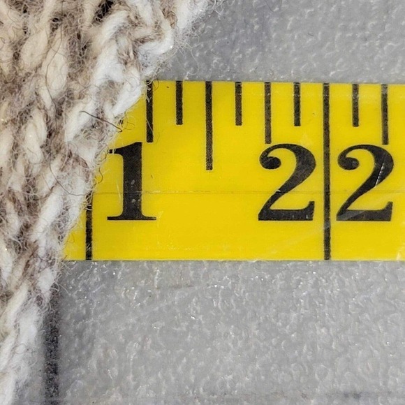 Eddie Bauer Vintage Large Beige Heather Wool ? Chunky Knit Sweater - Picture 7 of 8